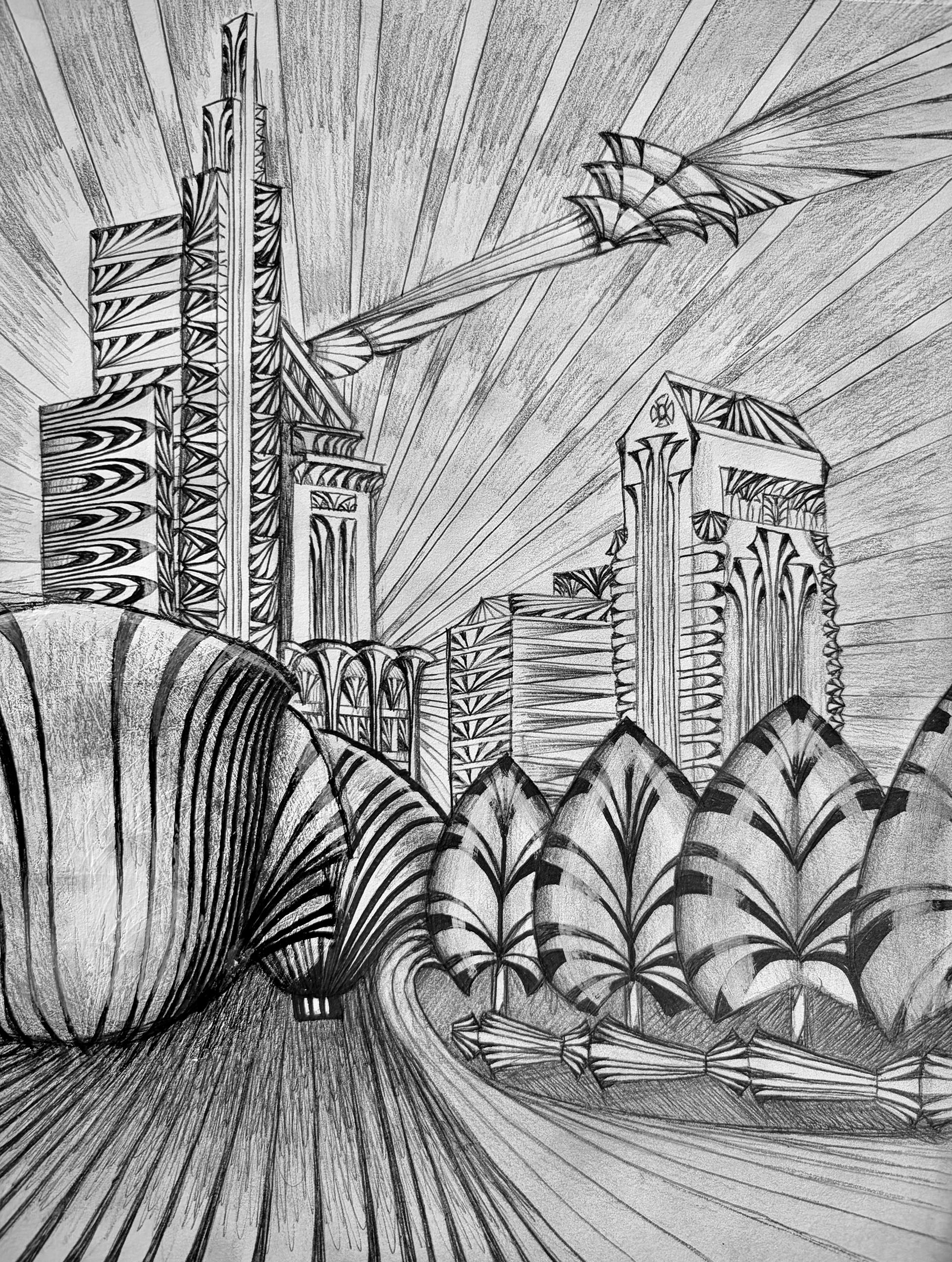 "The Great Lawn" created by Lori during residency