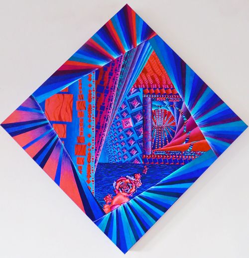 "Square Route" 2016, acrylic on canvas, 24" x 24"