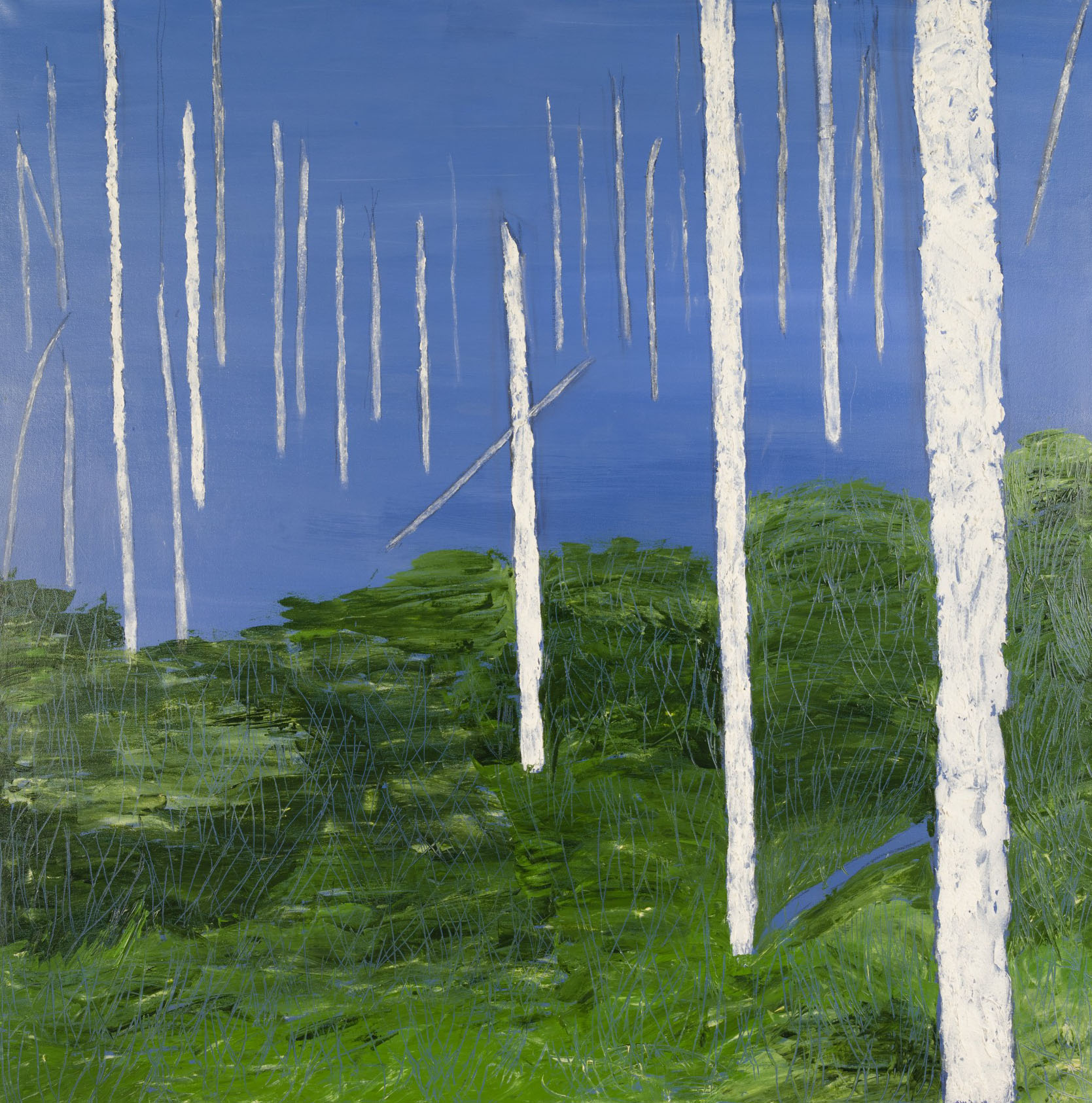 "Pinelands Elegy" acrylic on canvas, 40" x 40”