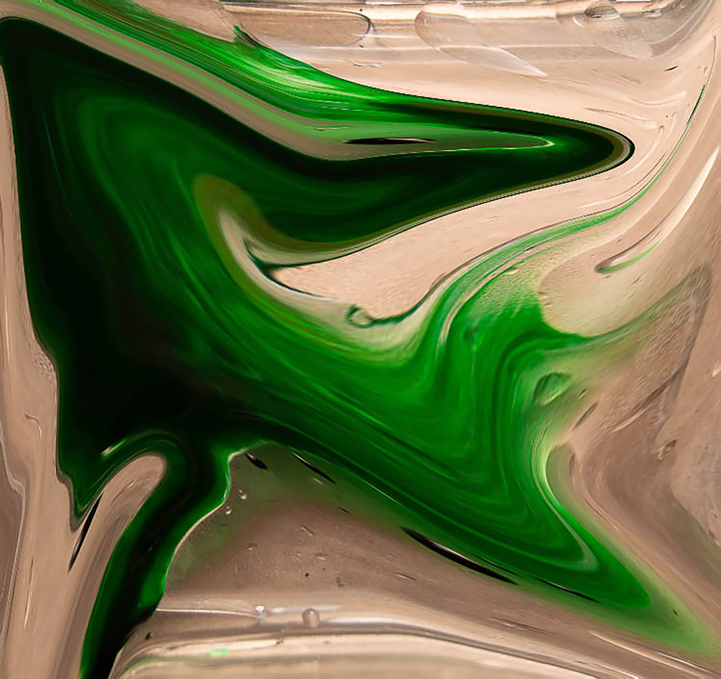 Oil and Water Green | 2020, photography print, 12 x 18 inches
