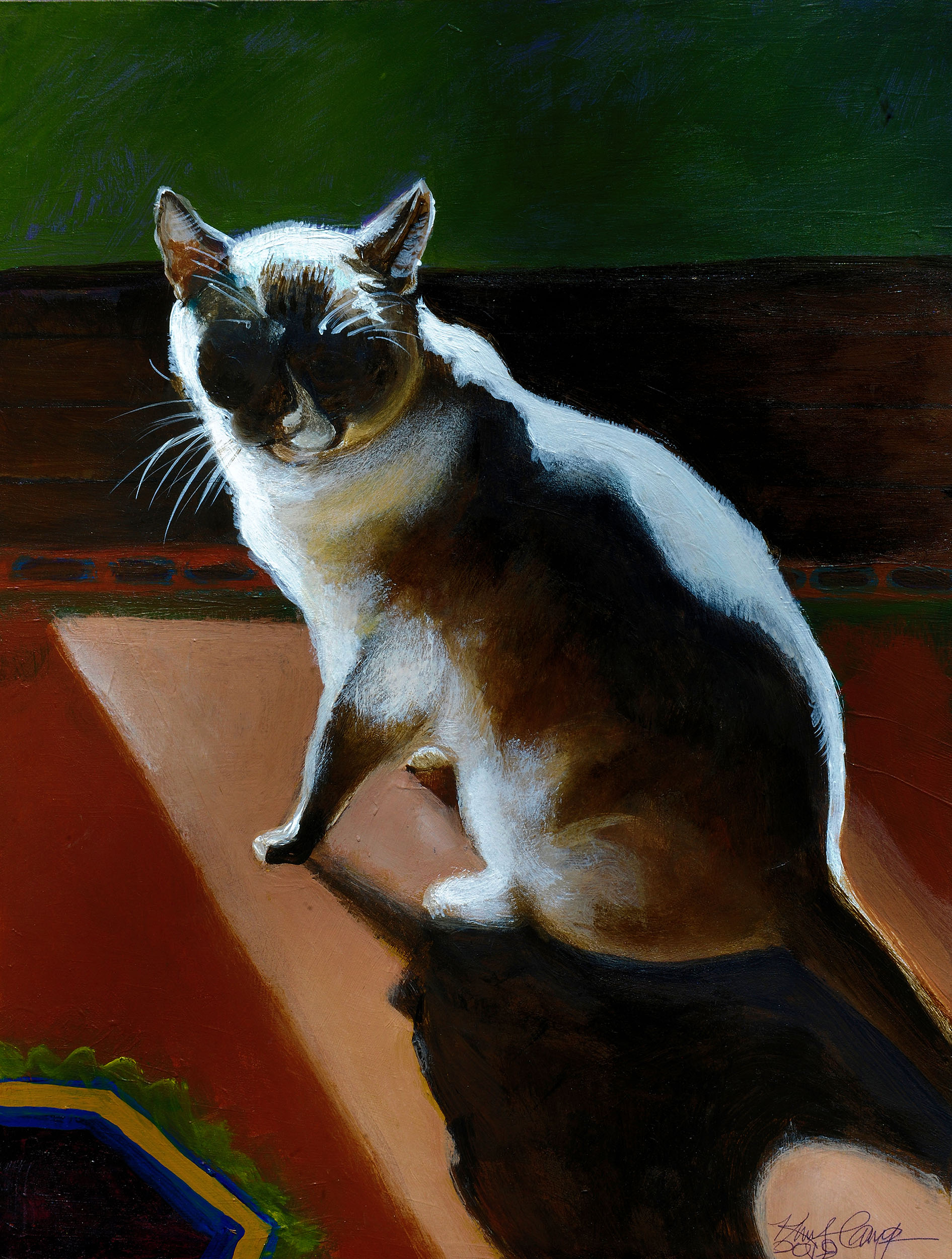 Farfi in Sunlight | 2019, acrylic on gessoboard, 12 x 16 inches