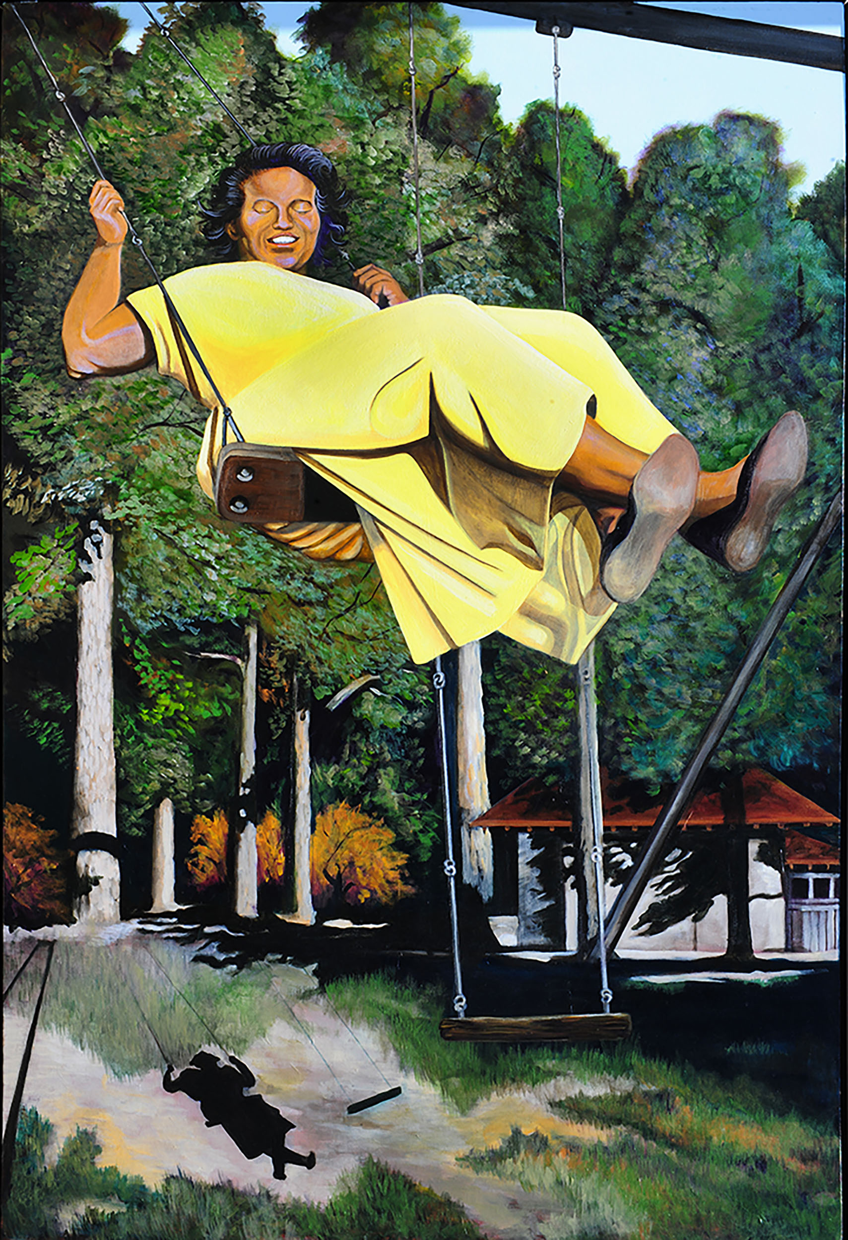 Ma On a Swing | 2012, acrylic on canvas, 60 x 40 inches