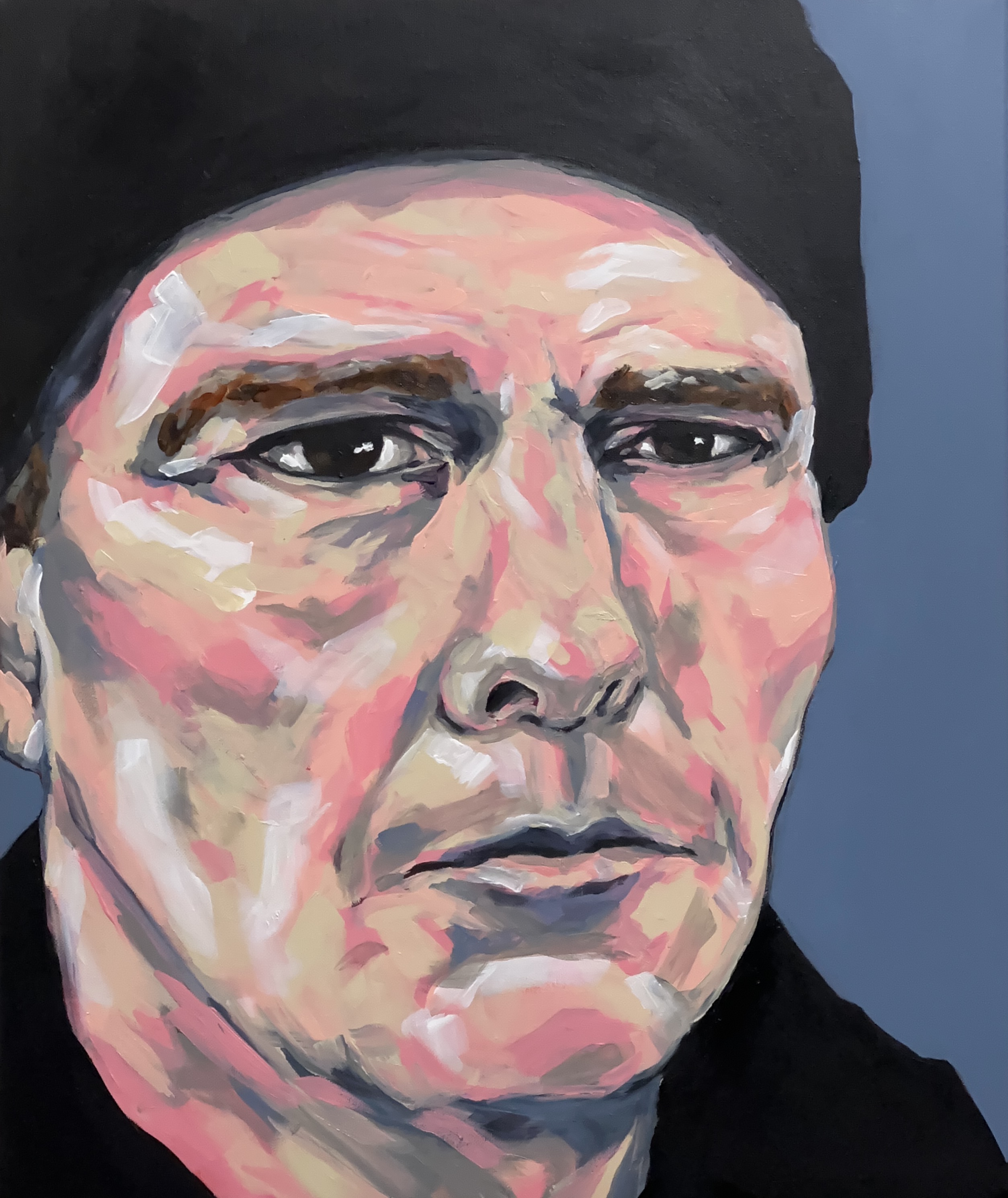 "Hank" from Philly, 2026, painting, acrylic on canvas, 20 x 24 inches