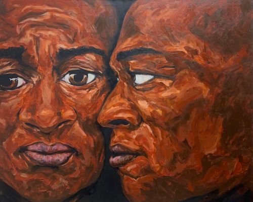 "Middle Passage" 2025, painting, acrylic on canvas, 60 x 48 inches