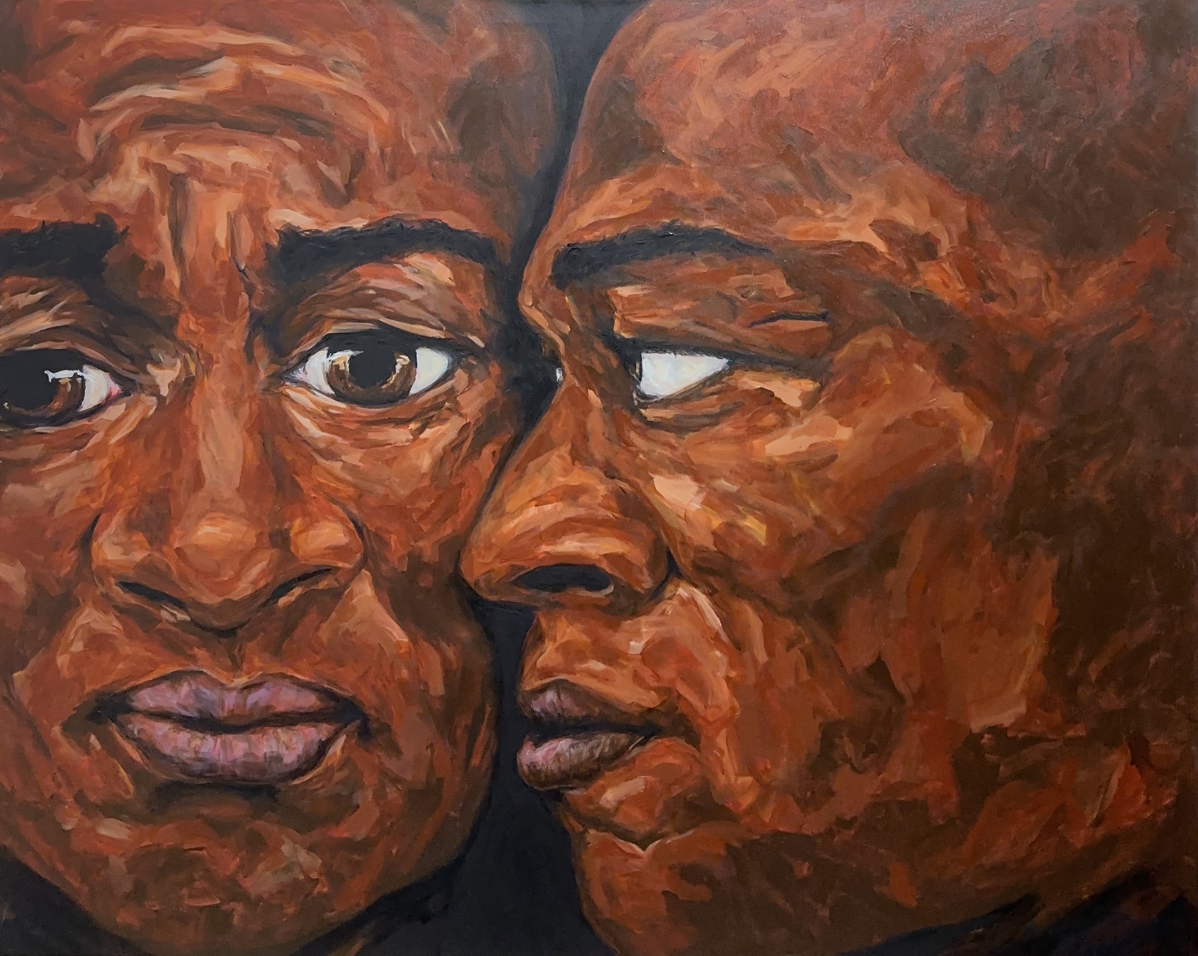 "Middle Passage" 2025, painting, acrylic on canvas, 60 x 48 inches