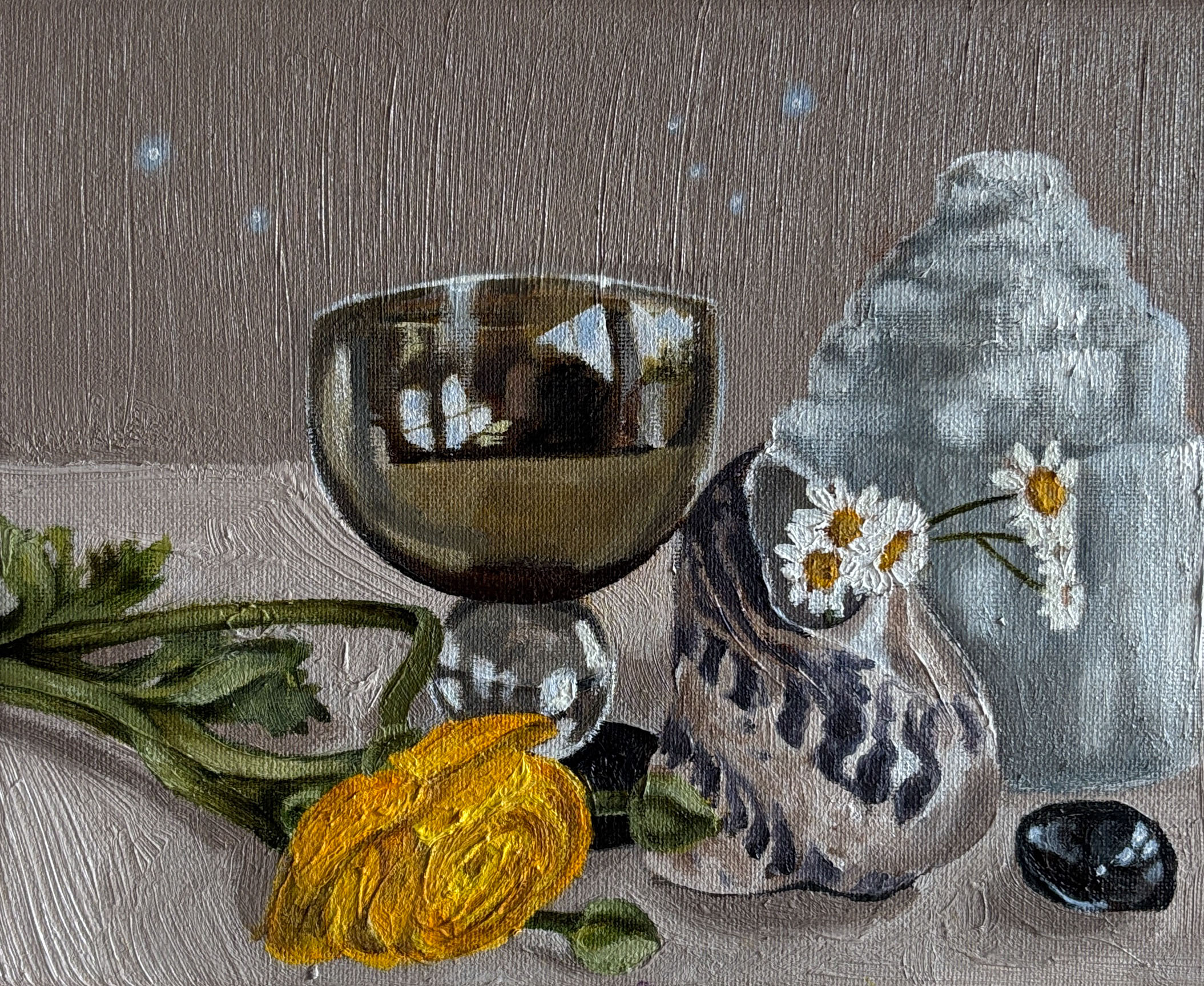 "For Myself, I Kept the Softest Things" 2026, Oil on Canvas, 8 x 10”