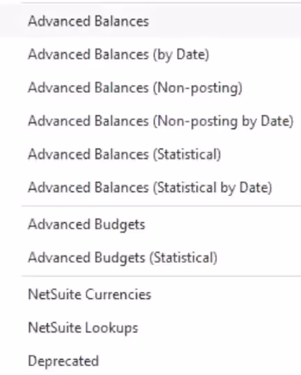 An image showing the range of advanced balance options that are available in Solution 7
