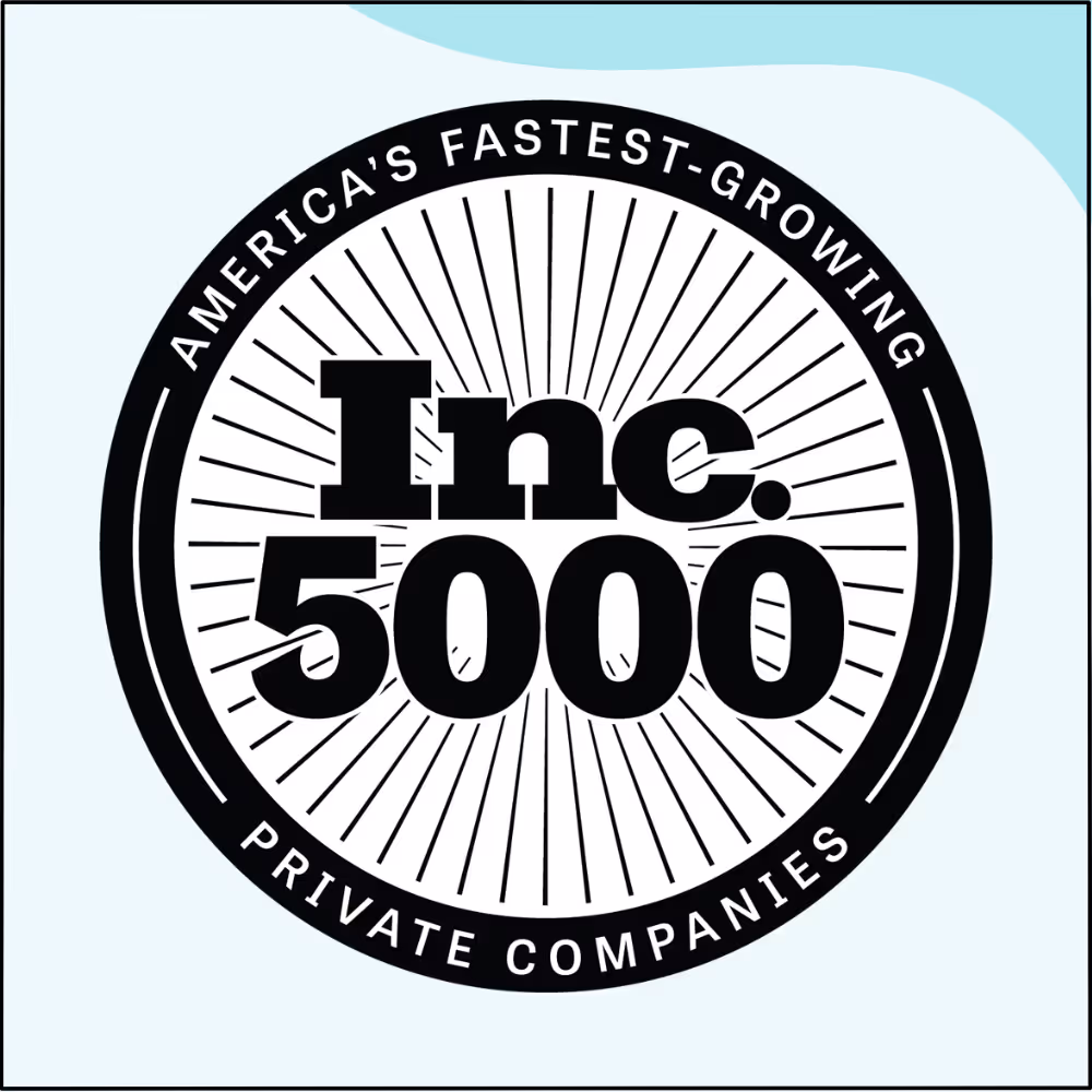 Inc. 5000 seal for America's fastest-growing private companies in black and white.