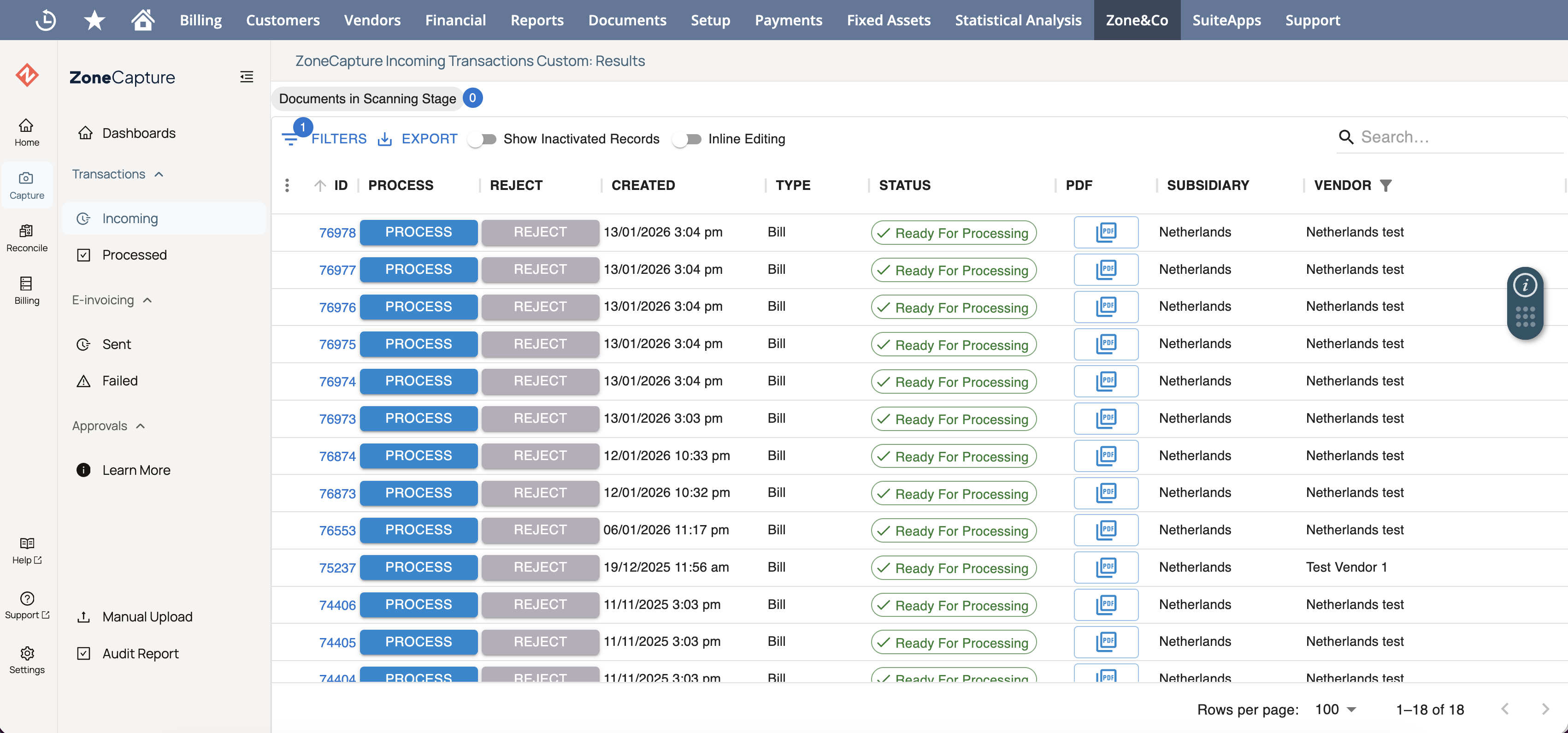 ZoneApproval dashboard automation with real-time audit trail for NetSuite workflows.