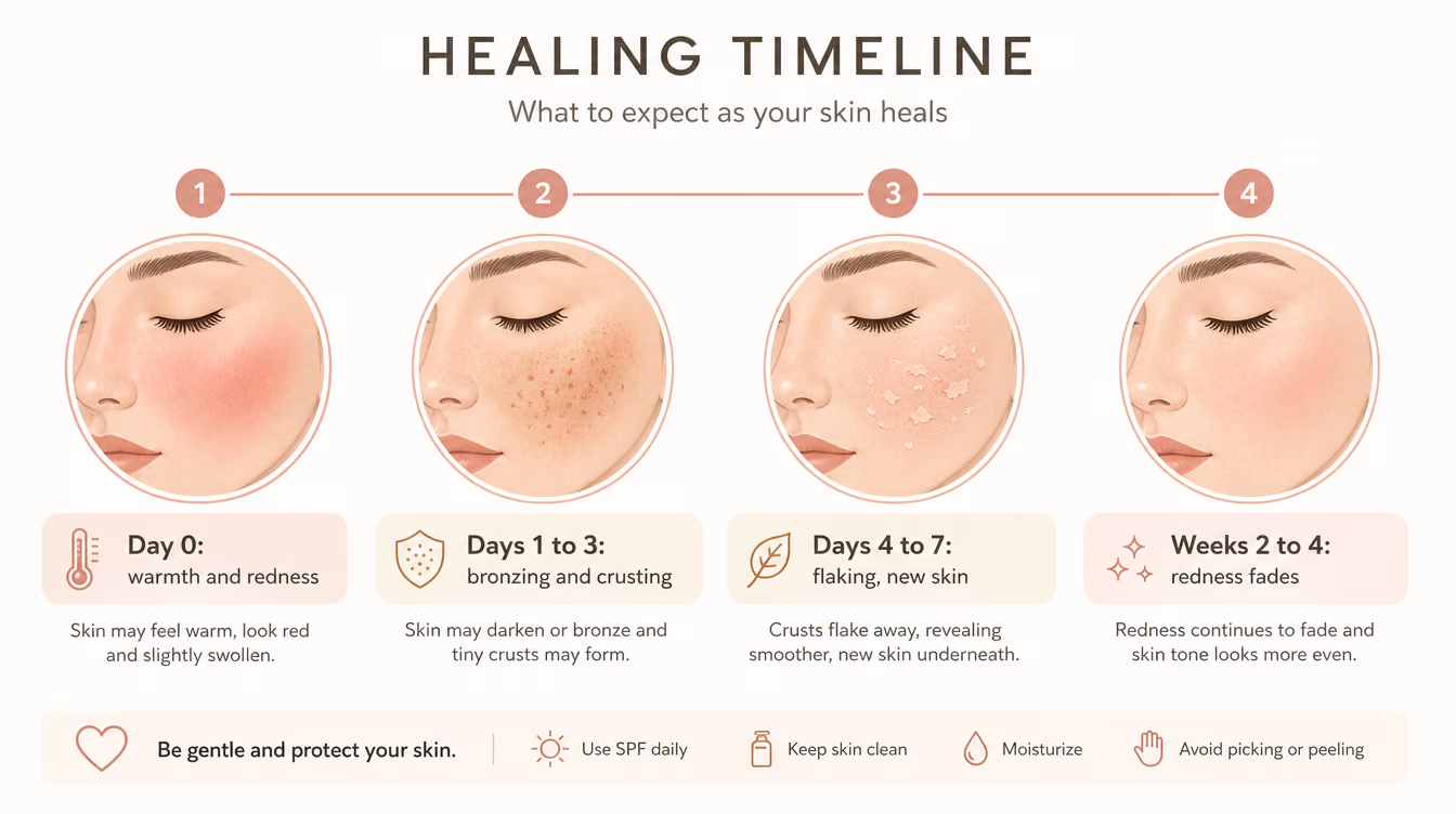 NeoGen PSR recovery timeline from day zero to four weeks