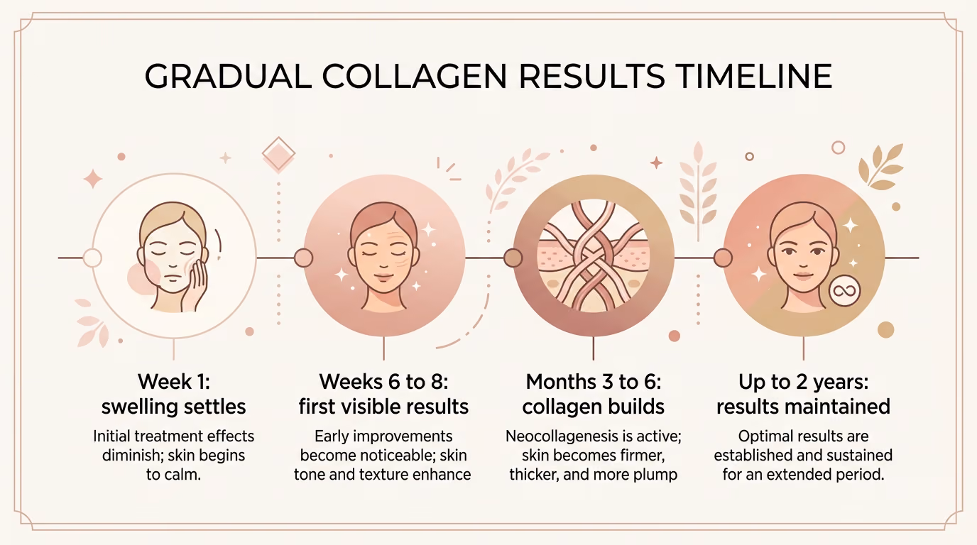 Sculptra results timeline from treatment through two years