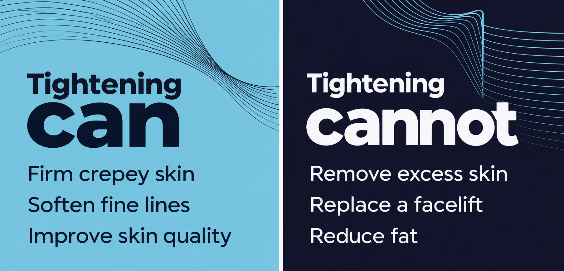What non-surgical skin tightening can and cannot do.