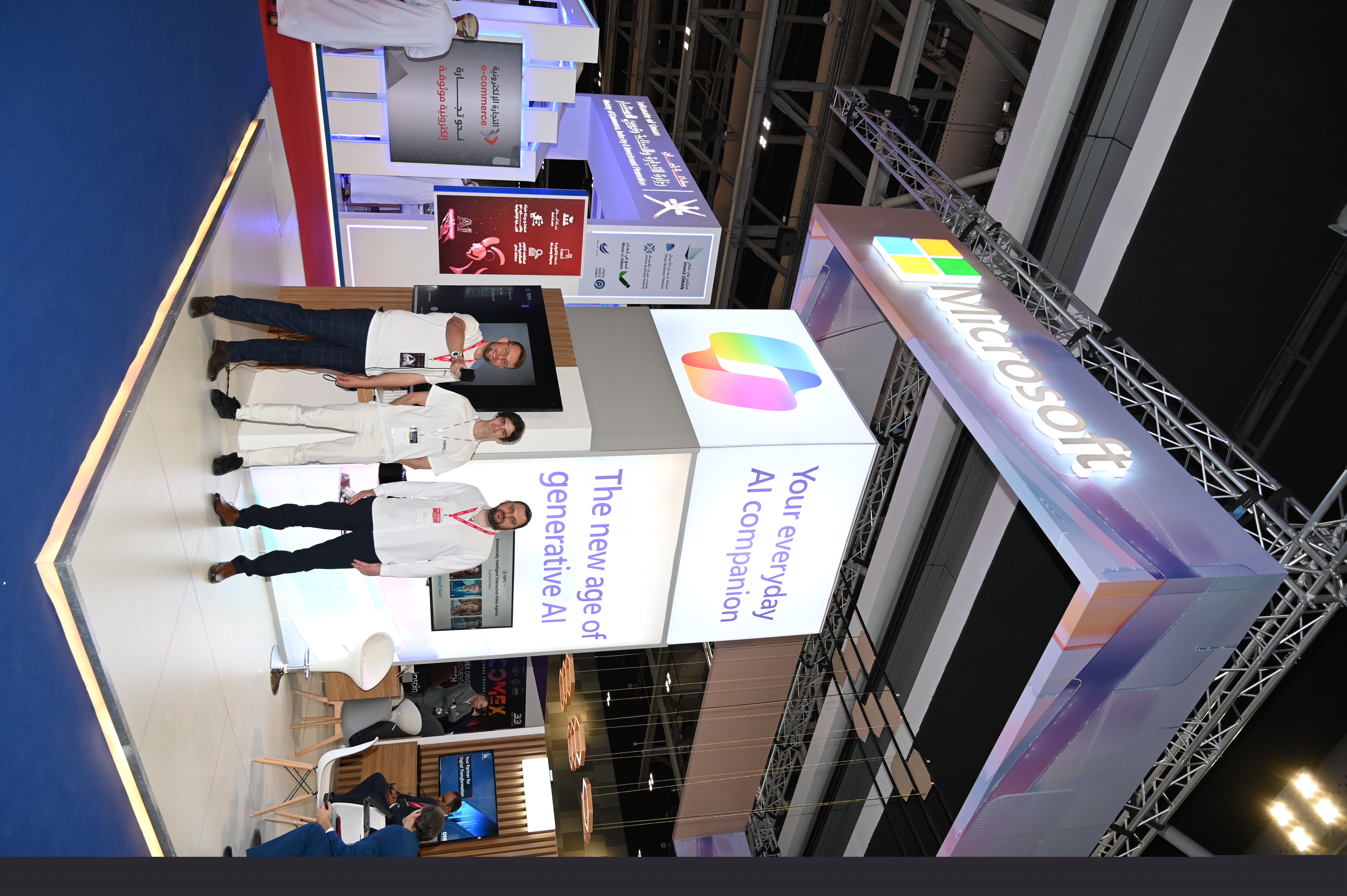Microsoft’s COMEX Oman stand featuring Yepic’s real-time AI avatar