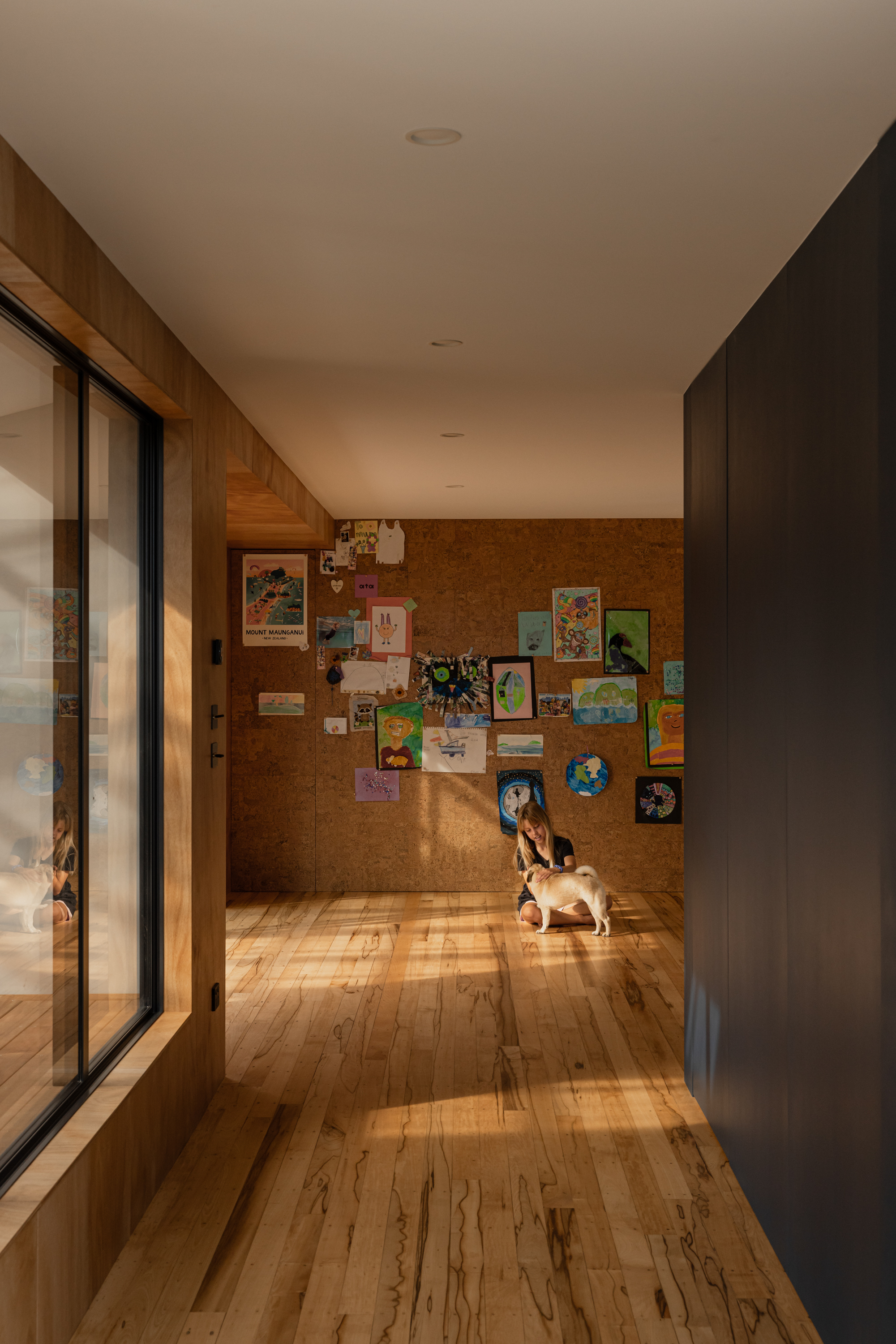 timber home and kids area