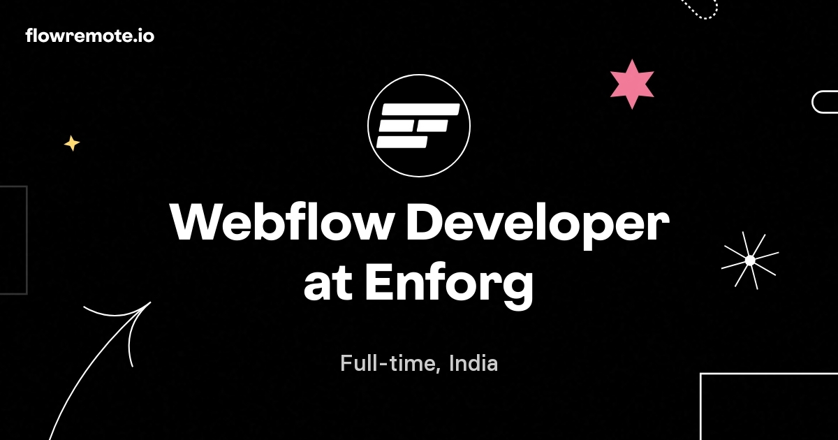 Webflow Developer at Enforg
