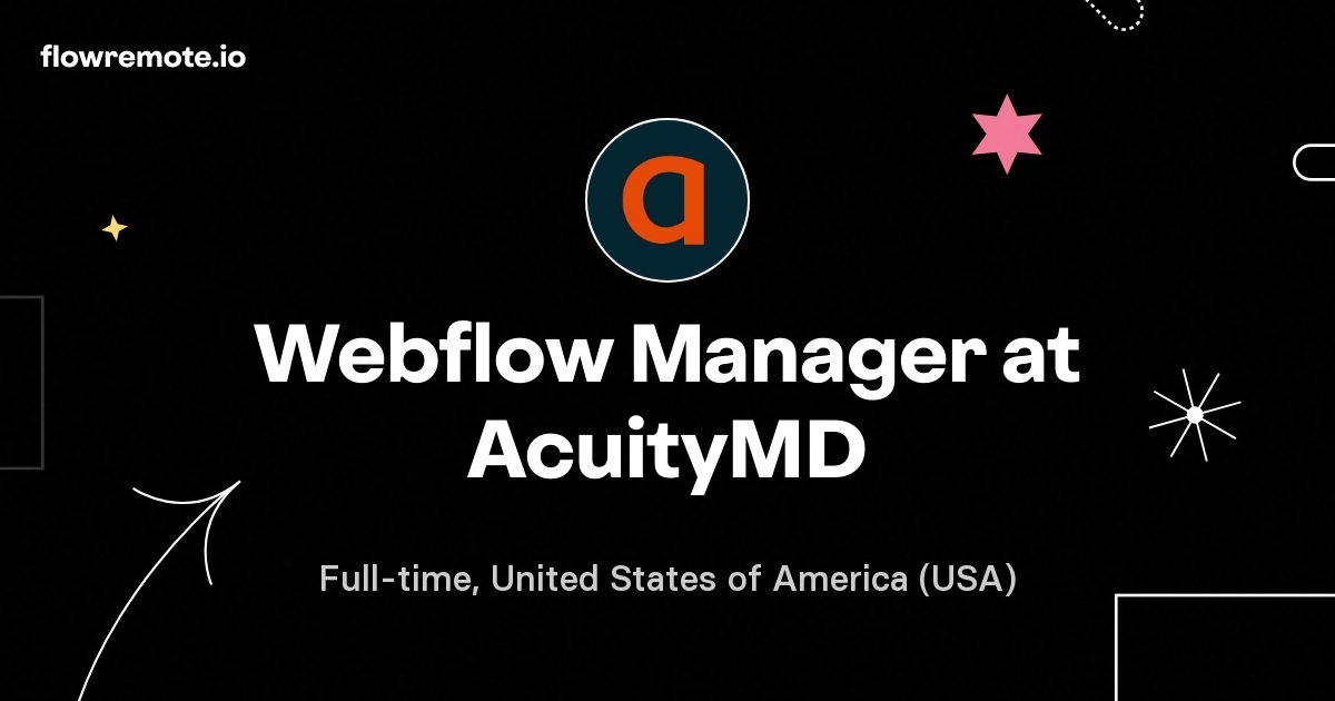 Webflow Manager at AcuityMD