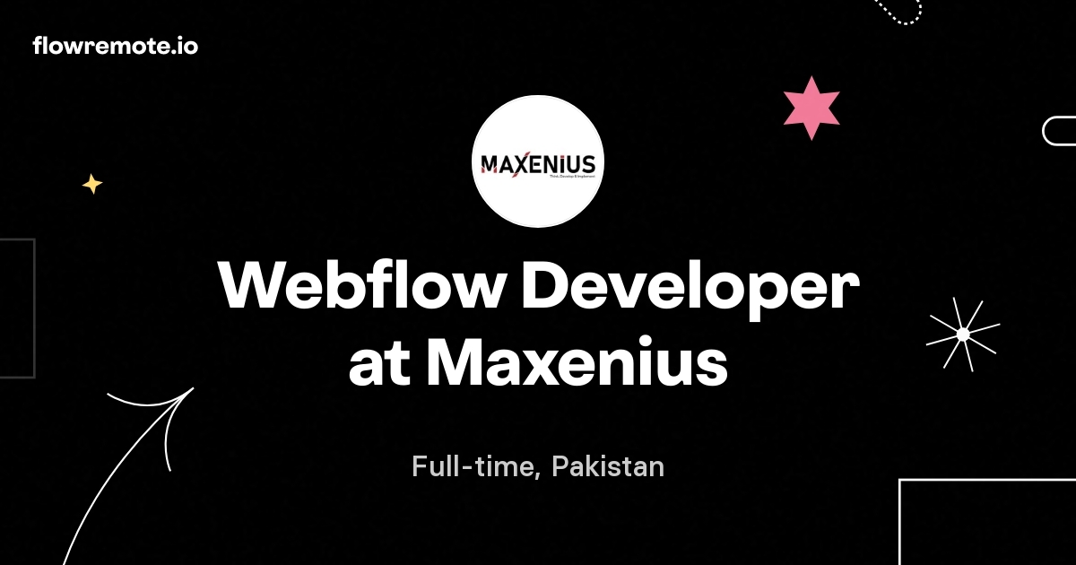 Webflow Developer at Maxenius