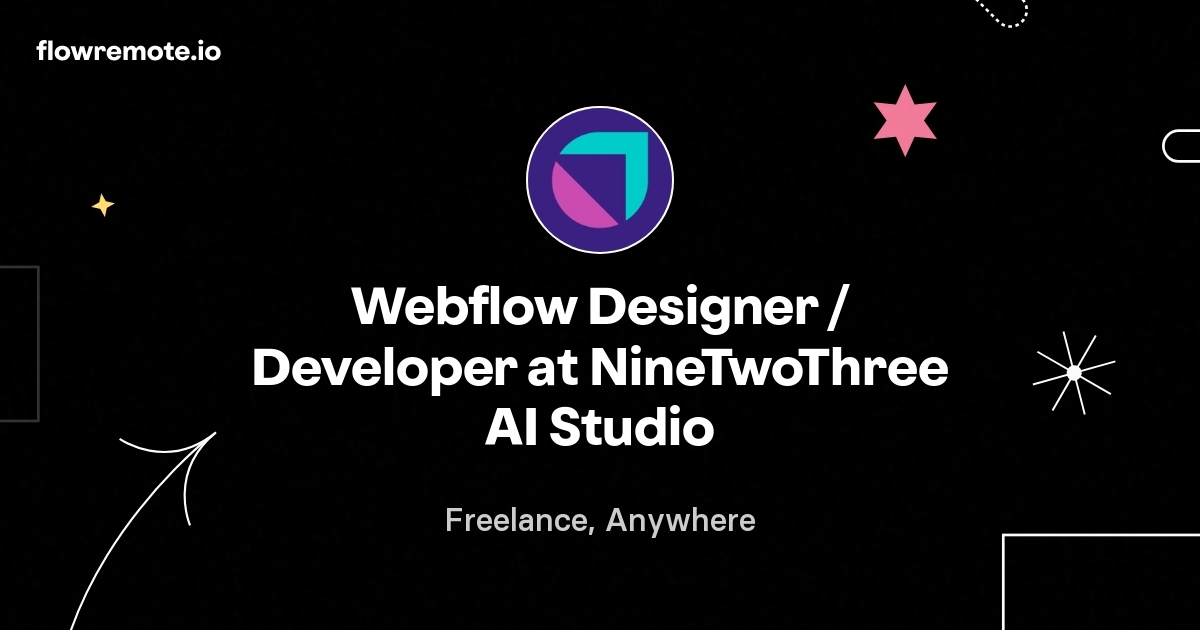 Webflow Designer / Developer at NineTwoThree AI Studio