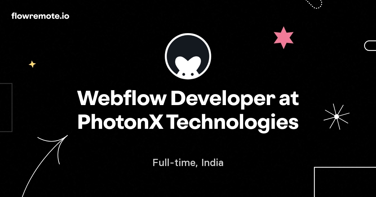 Webflow Developer at PhotonX Technologies
