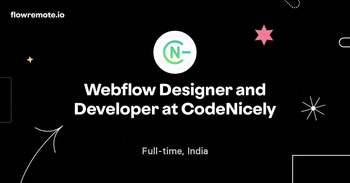 Webflow Designer and Developer at CodeNicely