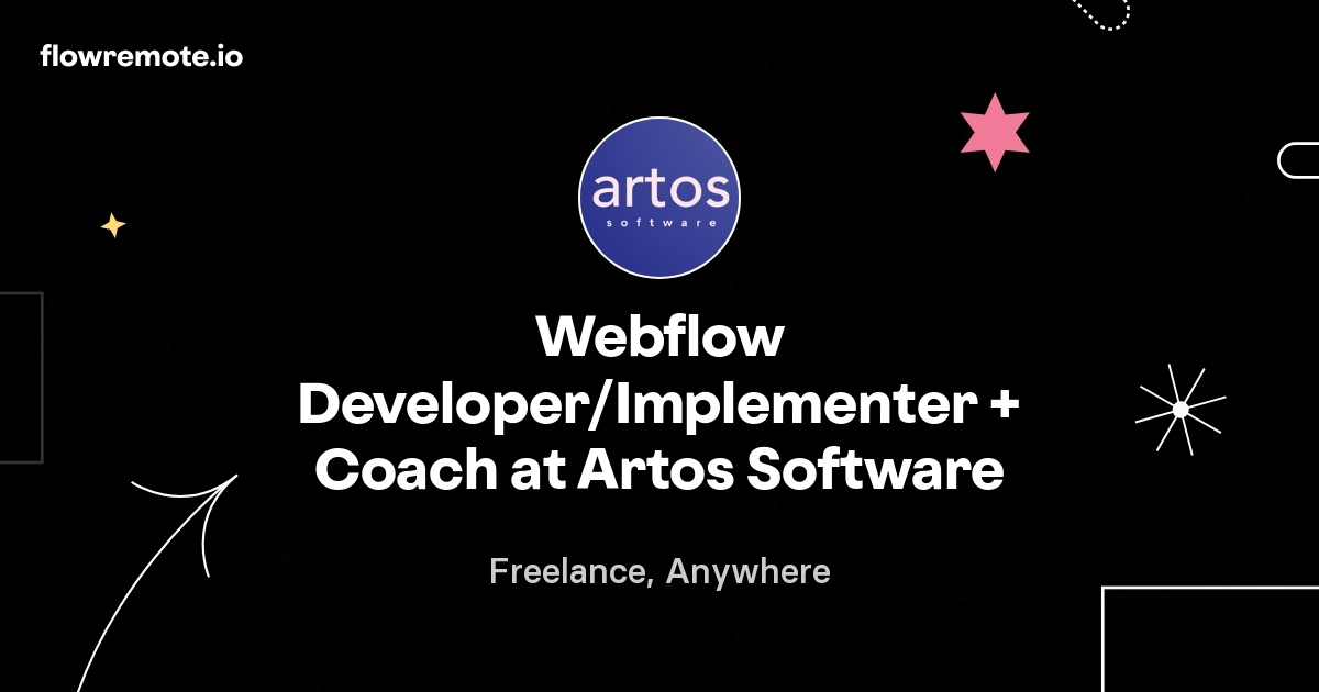 Webflow Developer/Implementer + Coach at Artos Software