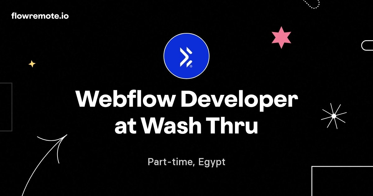 Webflow Developer at Wash Thru