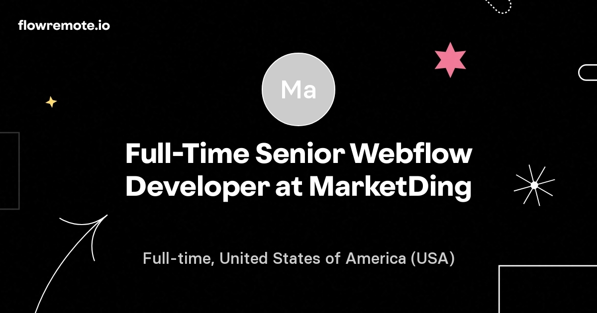 Full-Time Senior Webflow Developer at MarketDing