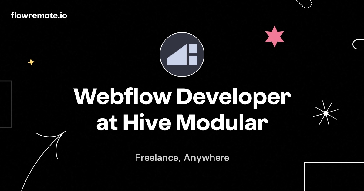 Webflow Developer at Hive Modular