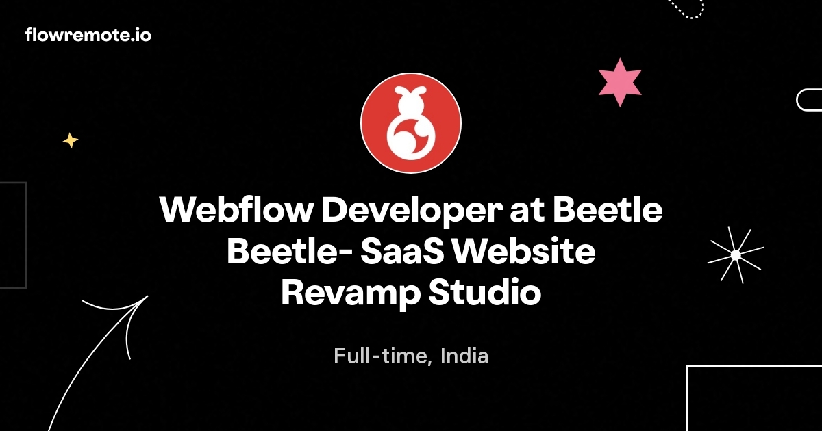 Webflow Developer at Beetle Beetle- SaaS Website Revamp Studio