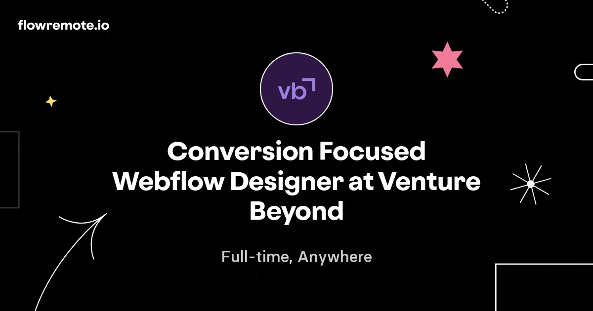 Conversion Focused Webflow Designer at Venture Beyond
