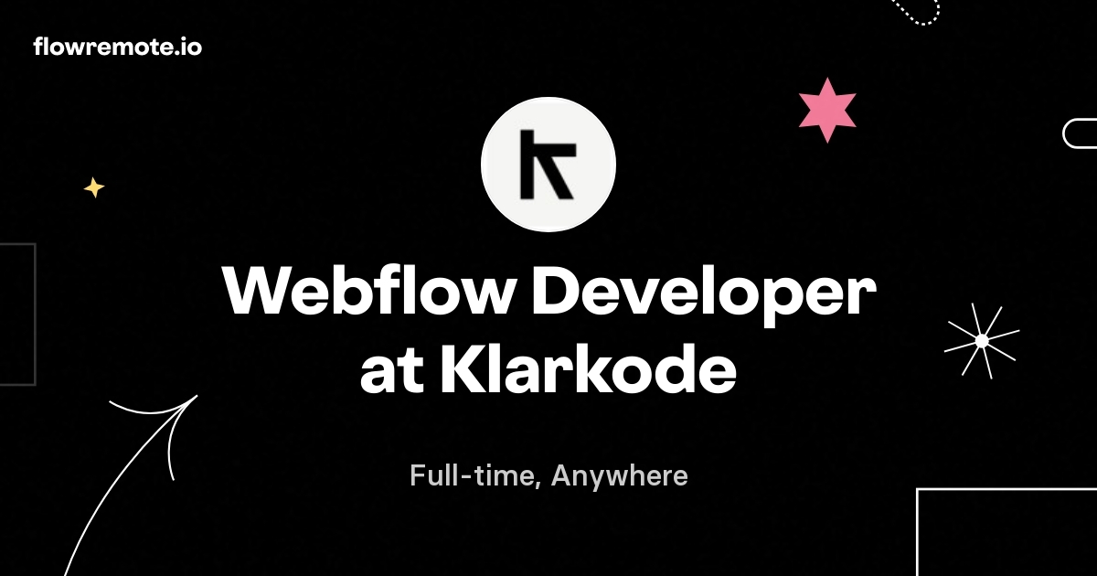 Webflow Developer at Klarkode