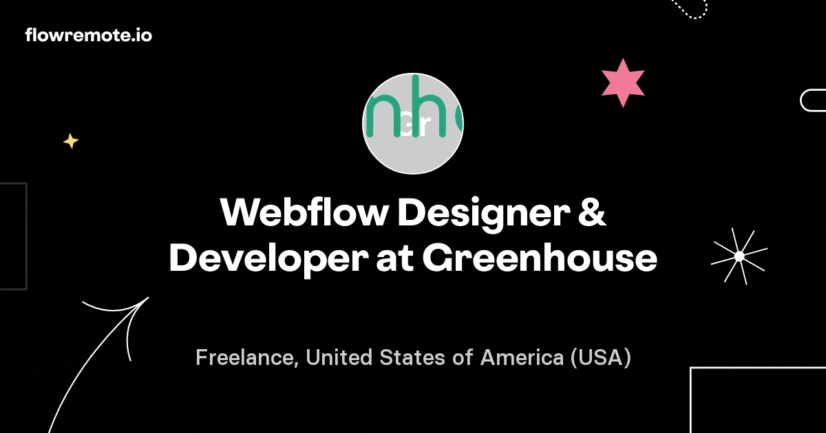 Hiring: Freelance Webflow Designer & Developer at Greenhouse