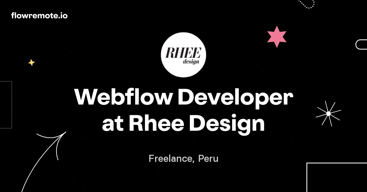 Webflow Developer at Rhee Design