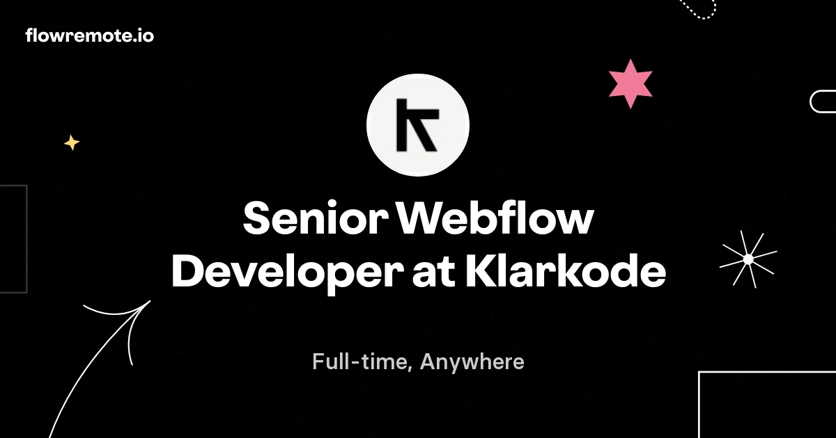Senior Webflow Developer at Klarkode