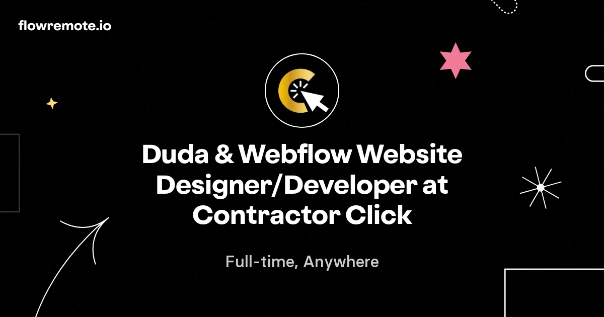 Duda & Webflow Website Designer/Developer at Contractor Click
