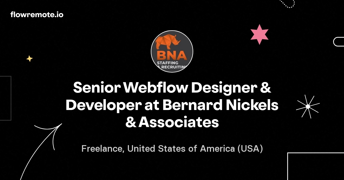 Senior Webflow Designer & Developer at Bernard Nickels & Associates