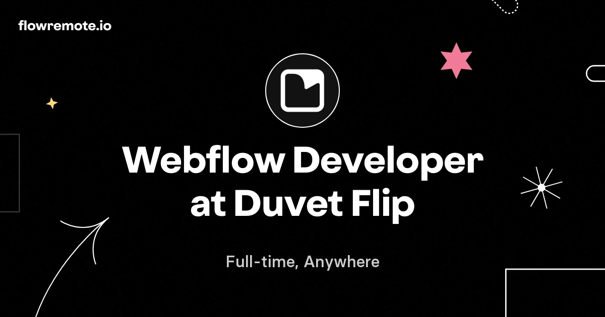 Webflow Developer at Duvet Flip