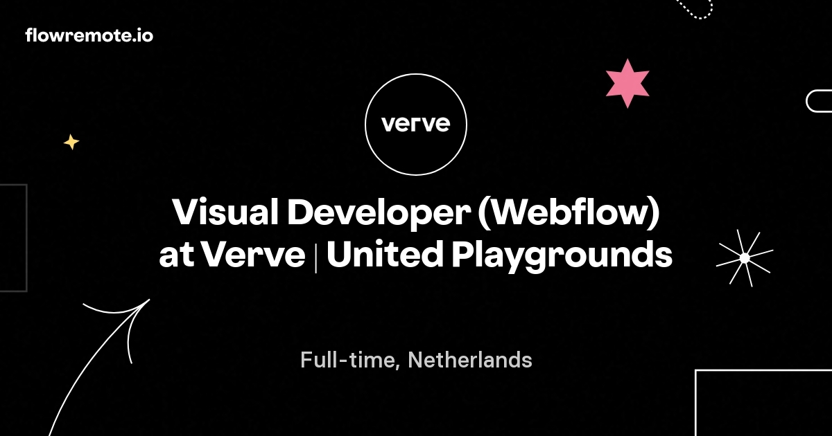 Visual Developer (Webflow) at Verve | United Playgrounds
