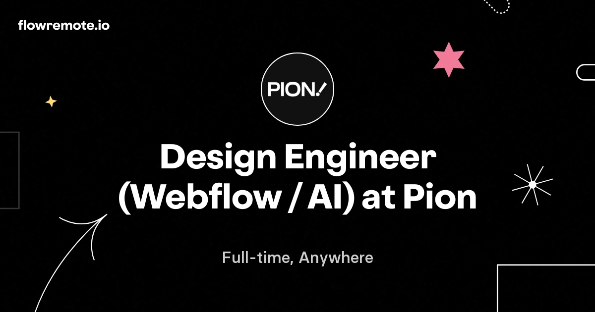 Design Engineer (Webflow / AI) at Pion