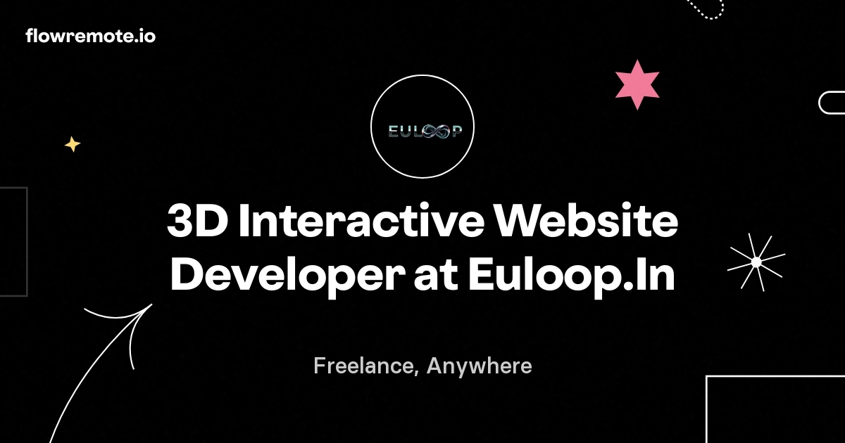 3D Interactive Website Developer at Euloop.In