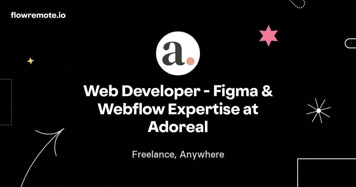 Web Developer - Figma & Webflow Expertise at Adoreal