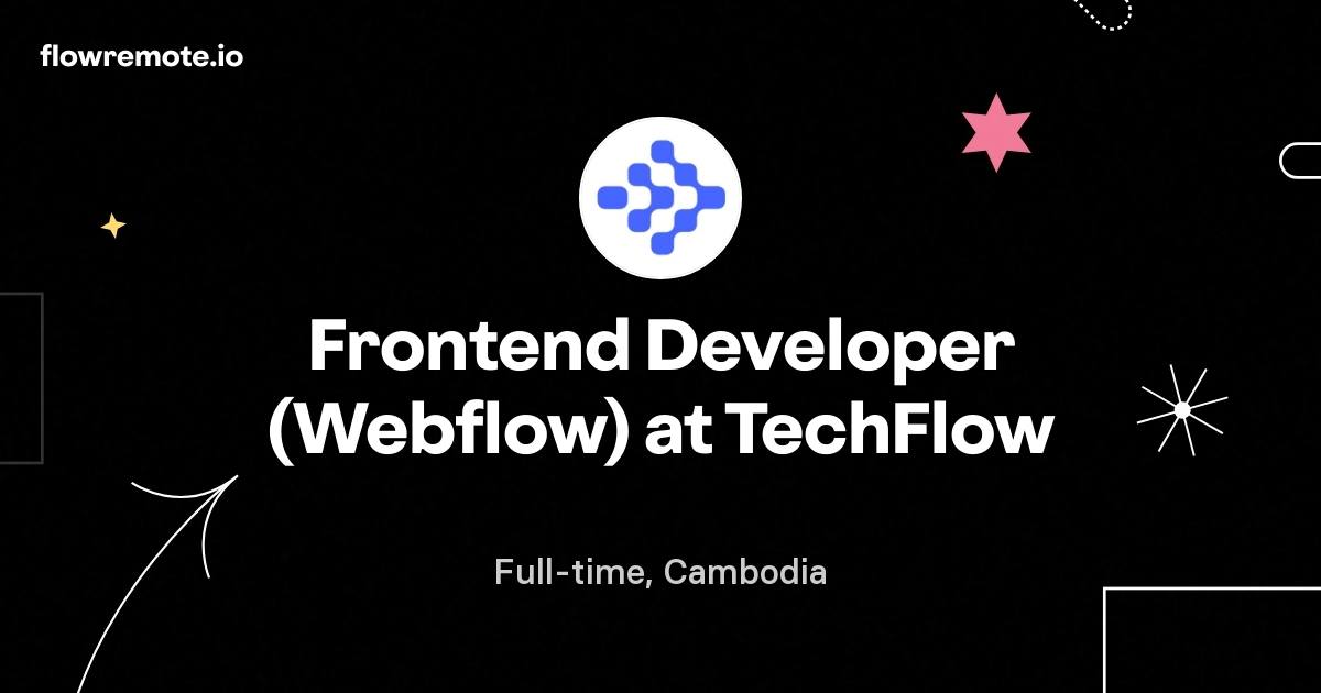Frontend Developer (Webflow) at TechFlow