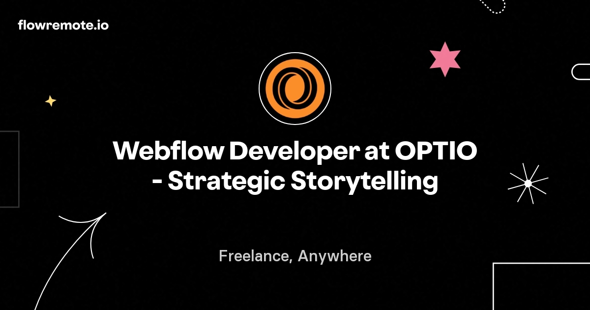 Webflow Developer at OPTIO - Strategic Storytelling