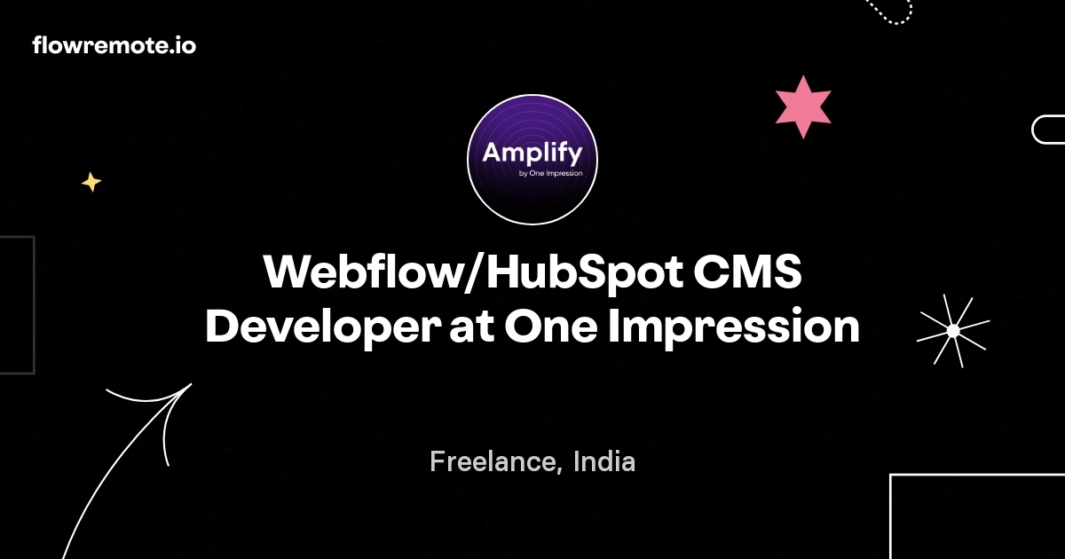 Webflow/HubSpot CMS Developer at One Impression