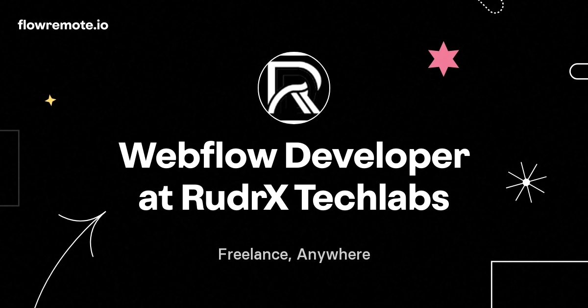 Webflow Developer at RudrX Techlabs
