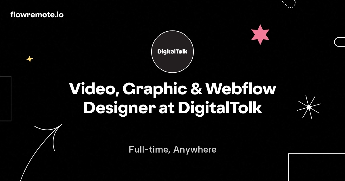 Video, Graphic & Webflow Designer at DigitalTolk