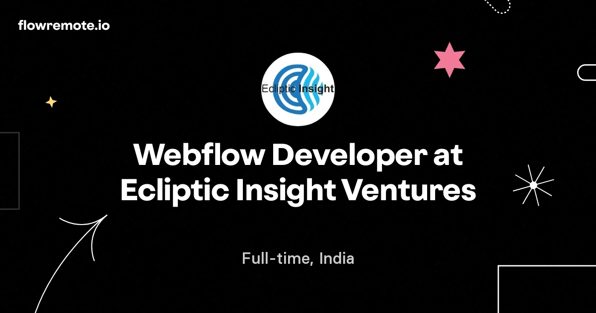 Webflow Developer at Ecliptic Insight Ventures