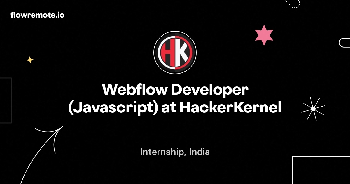 Webflow Developer (Javascript) at HackerKernel