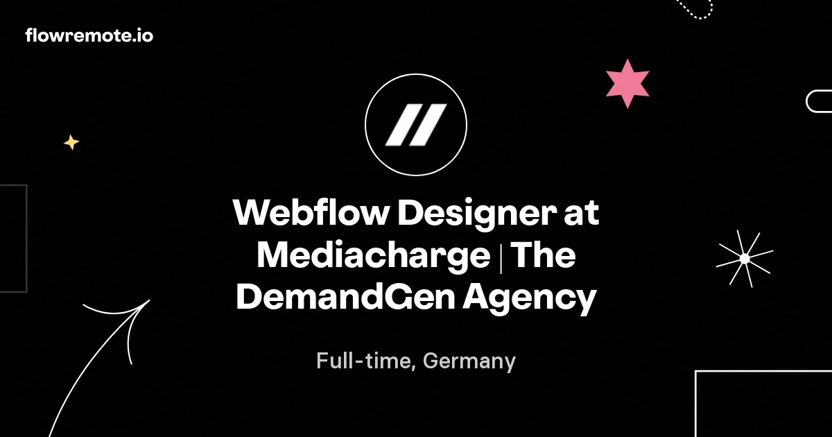 Webflow Designer at Mediacharge | The DemandGen Agency
