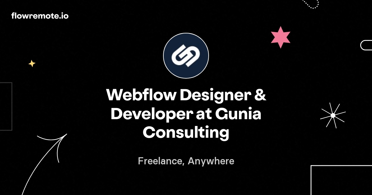 Webflow Designer & Developer at Gunia Consulting